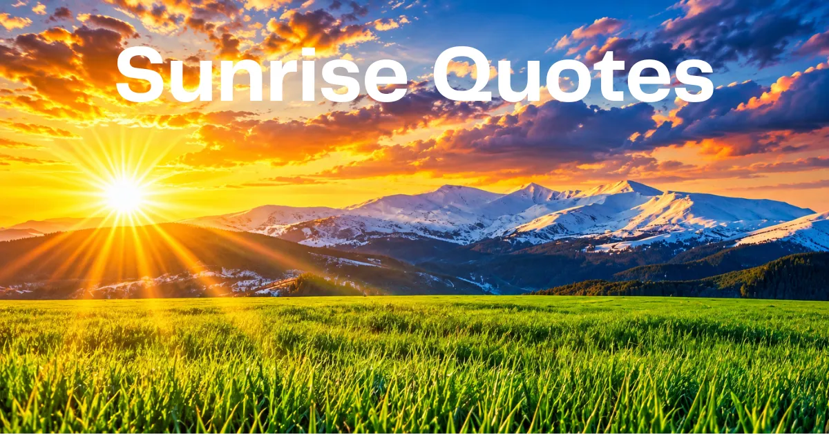 Sunrise Quotes